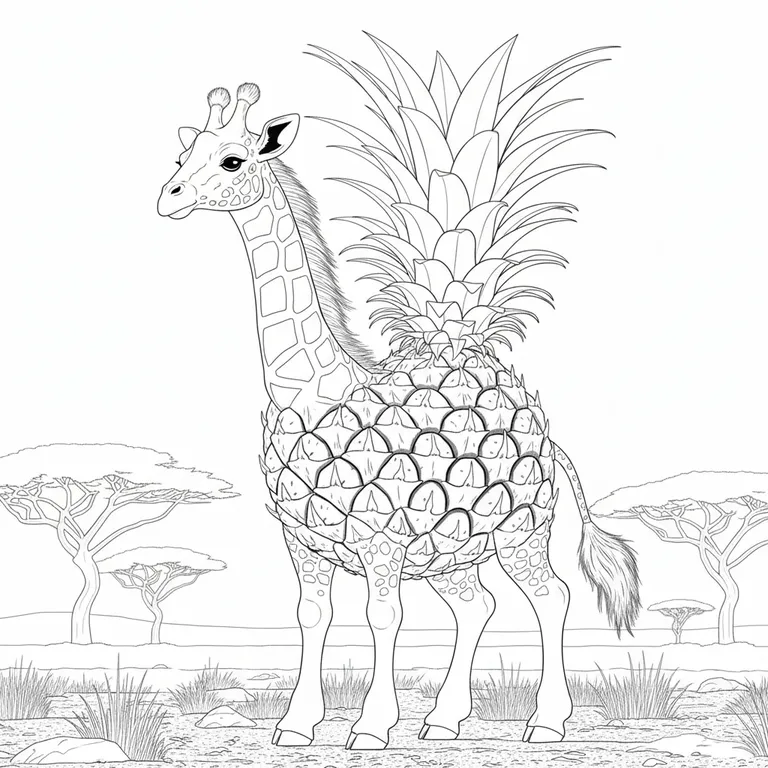 Ananitto Giraffini 색칠 페이지