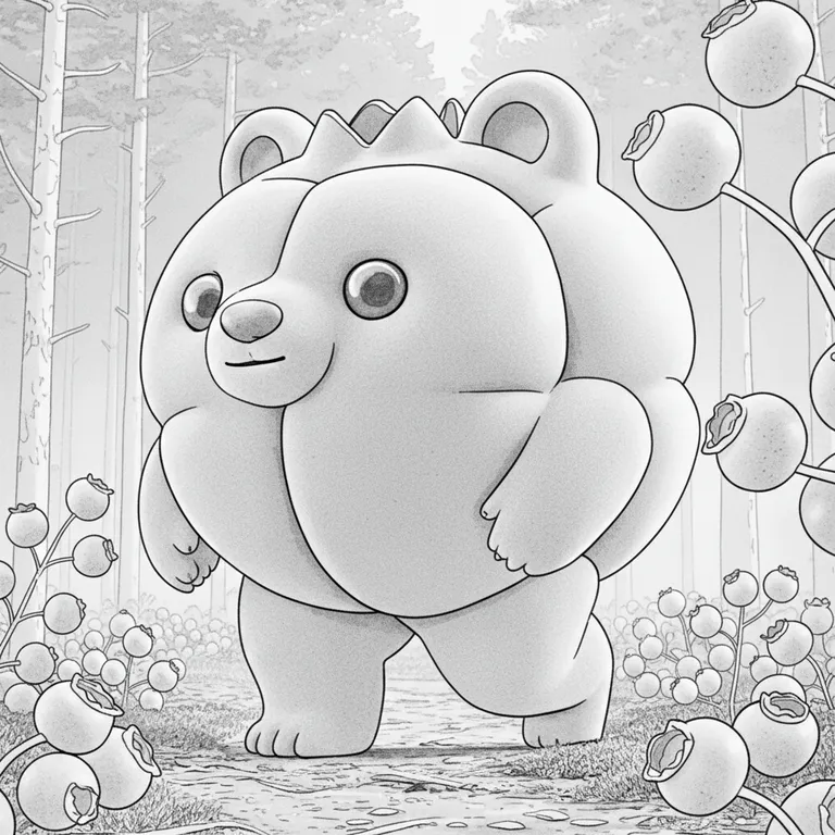 Blueberrini Tatticini 색칠 페이지