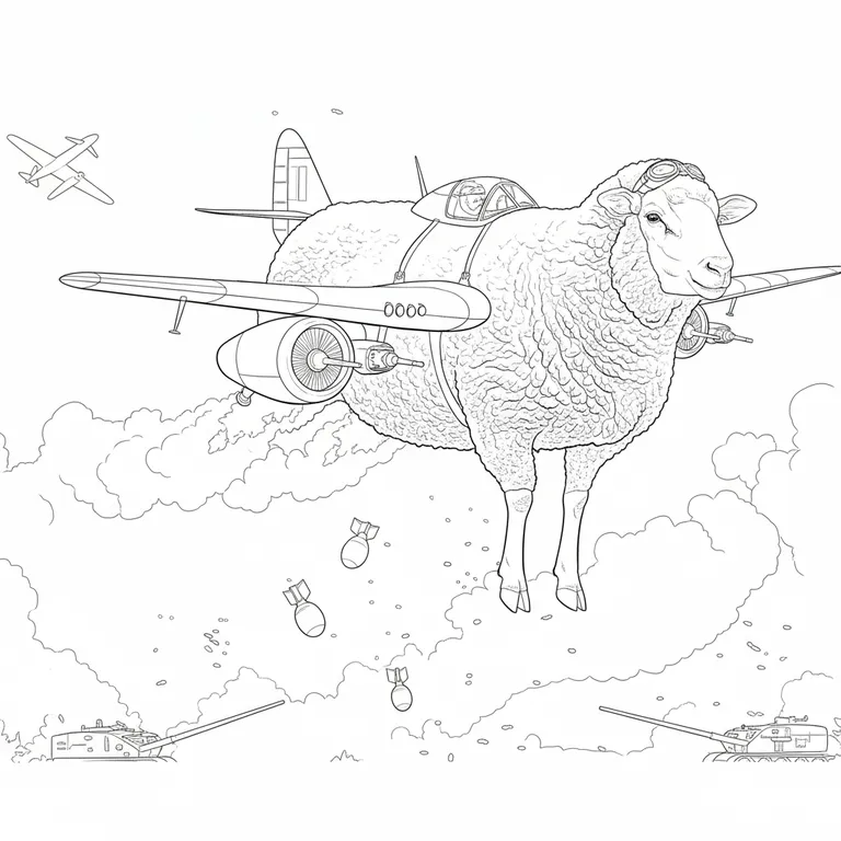 Bombombona Pecorona 색칠 페이지