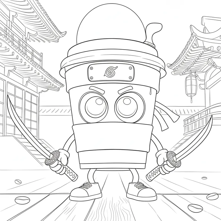 Cappuccino Assassino 색칠 페이지