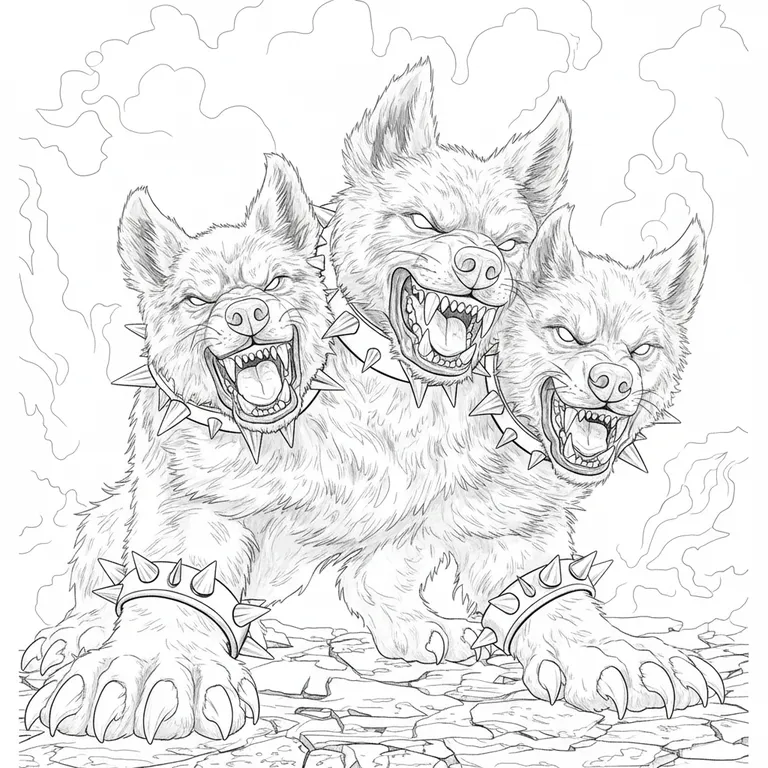 Cerberus 색칠 페이지
