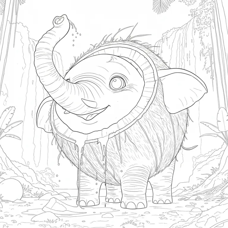 Cocofanto Elefanto 색칠 페이지