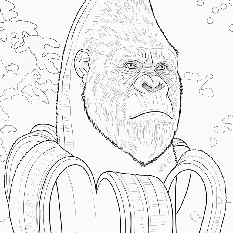 Gorillini Bananini 색칠 페이지