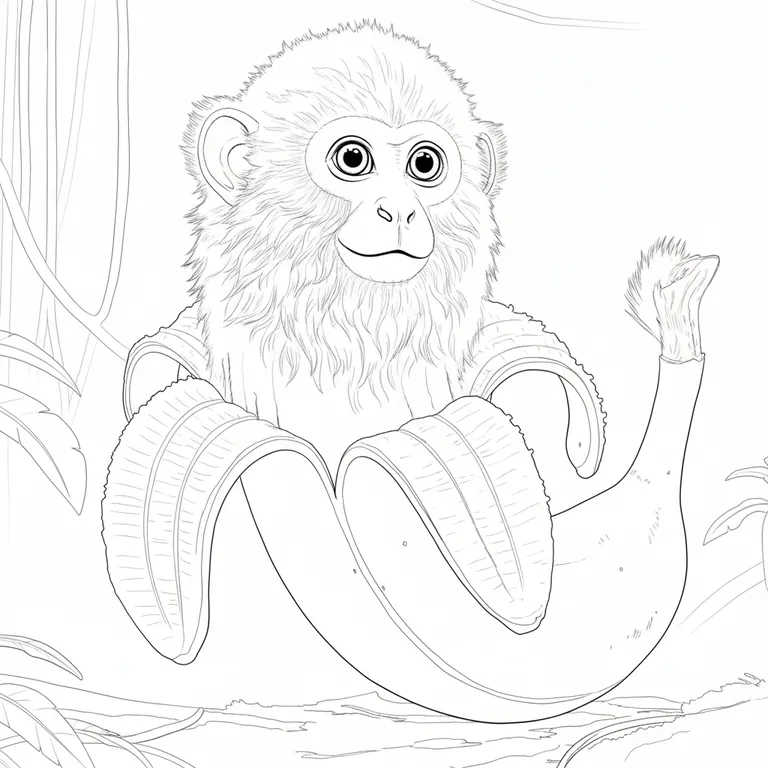 Makakini Bananini 색칠 페이지