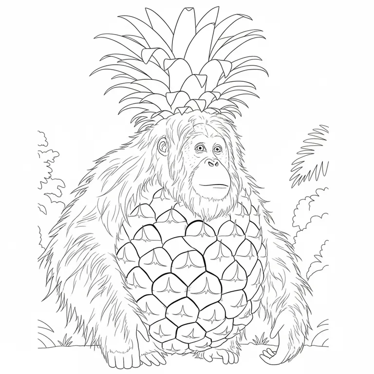 Orangutini Ananasini 색칠 페이지