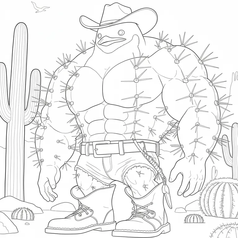 Penguinelli Cactussini 색칠 페이지