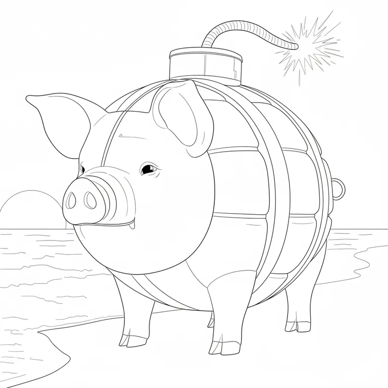 Svinino Bombondino 색칠 페이지