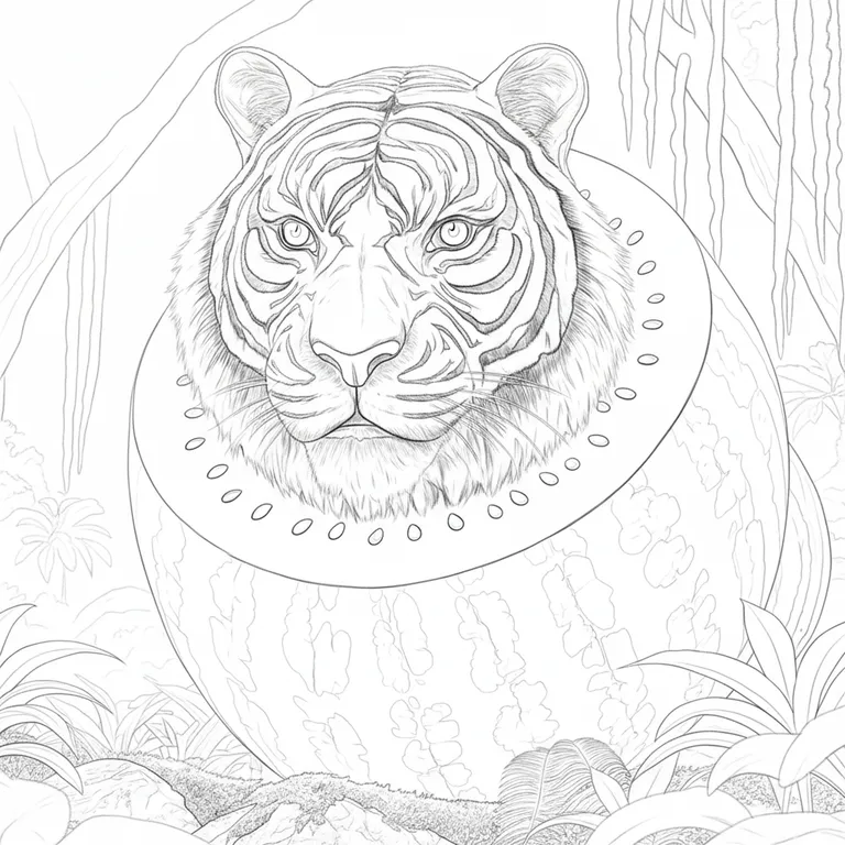 Tigrrullini Watermellini 색칠 페이지