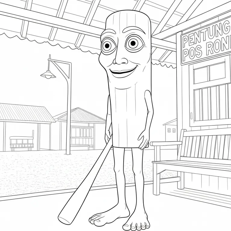 Tung Tung Tung Tung Tung Tung Tung Tung Tung Sahur 색칠 페이지